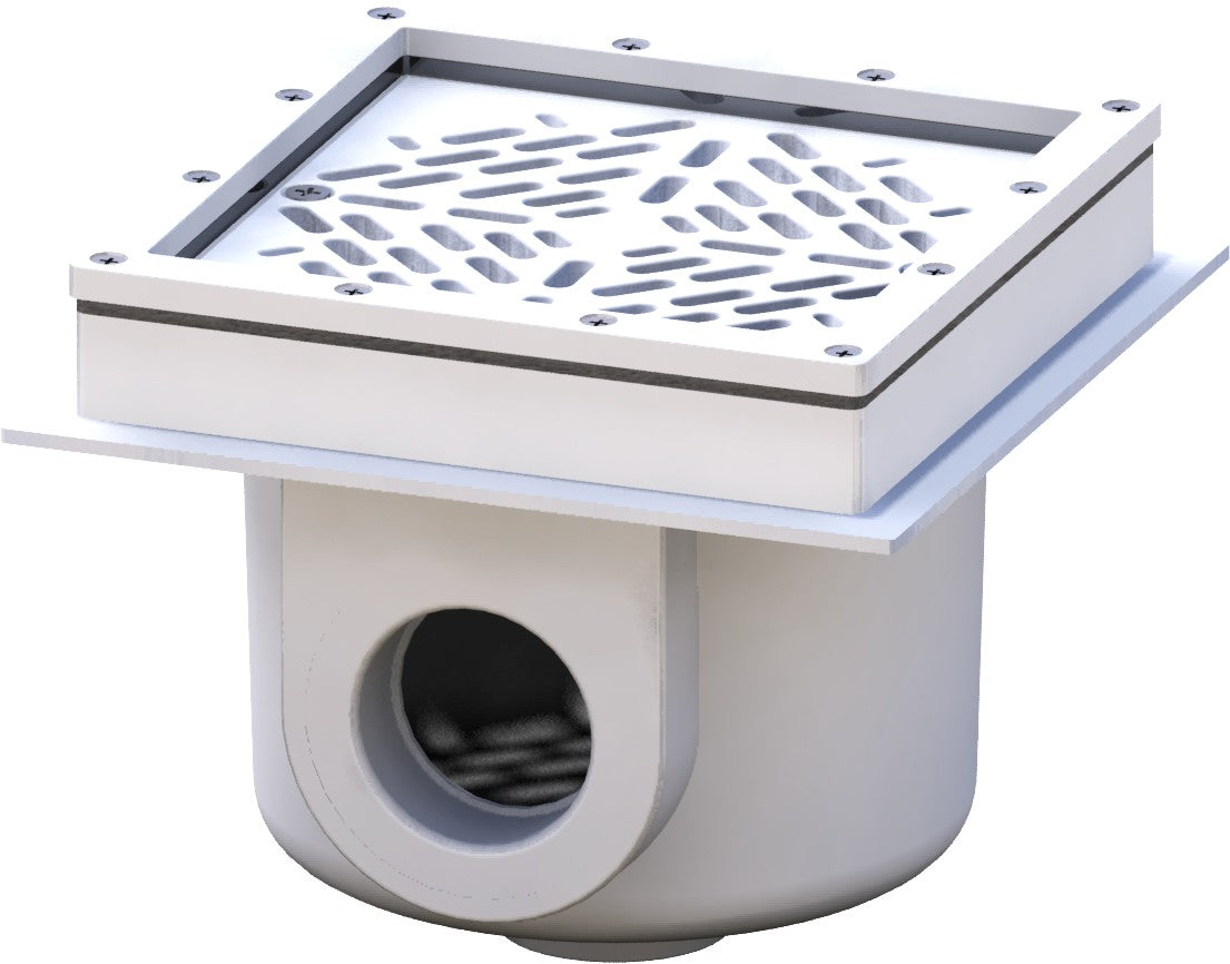 SIFON PODNI KVADRATNI LAJNER BAZENI 63 MM - DSK-064 NOZBART