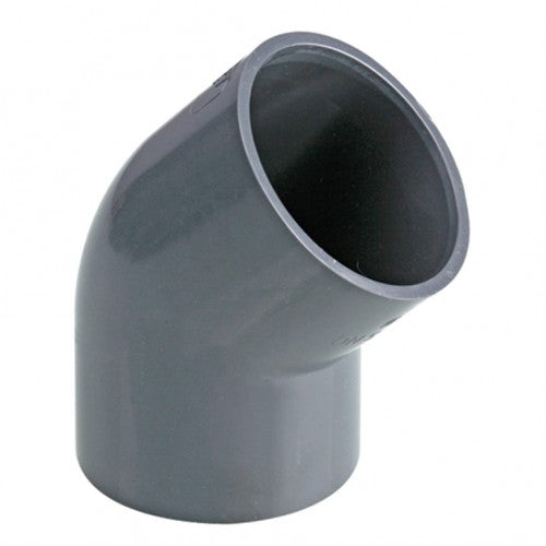 KOLJENO 50 mm, 45°,U-PVC,PN16,PIMTAS