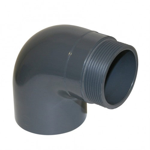 KOLJENO SA V.N. 50 mm x 6/4''; 90°, U-PVC,PN16,PIMTAS