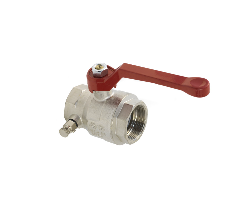 RIV VENTIL KUGLASTI   1/2'' SA ISPUSTOM, MESING,HROMIRAN, TIP4610,2 X U.N.