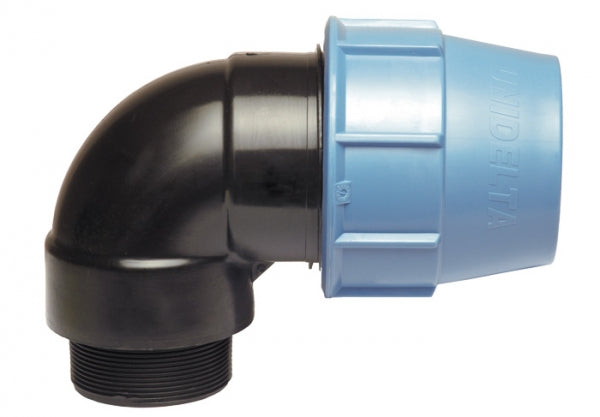 UNI KOLJENO V.N. 90 mm x 3''  90°,KIWA,PN16