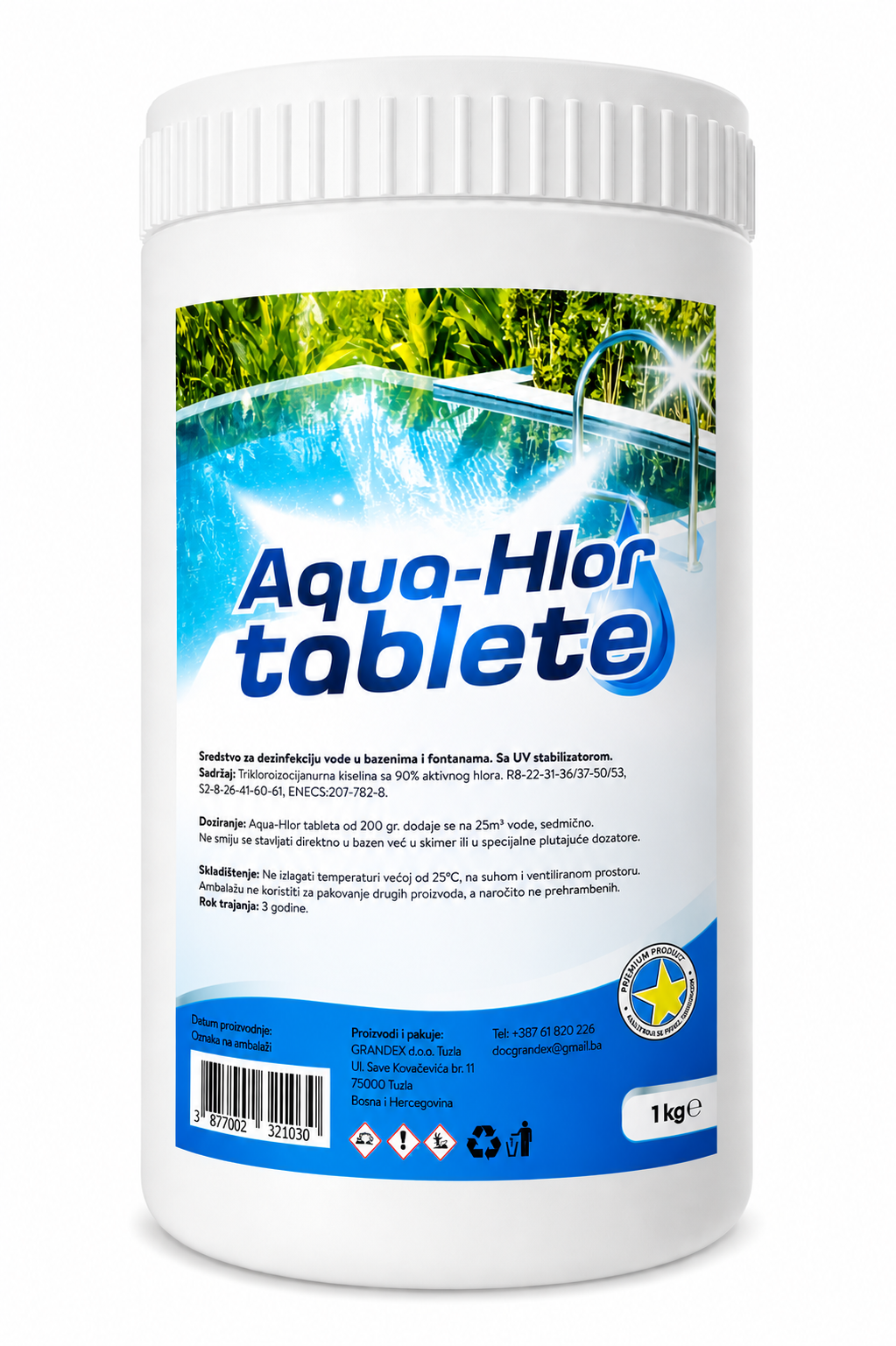 AQUA HLOR TABLETE -  1 kg
