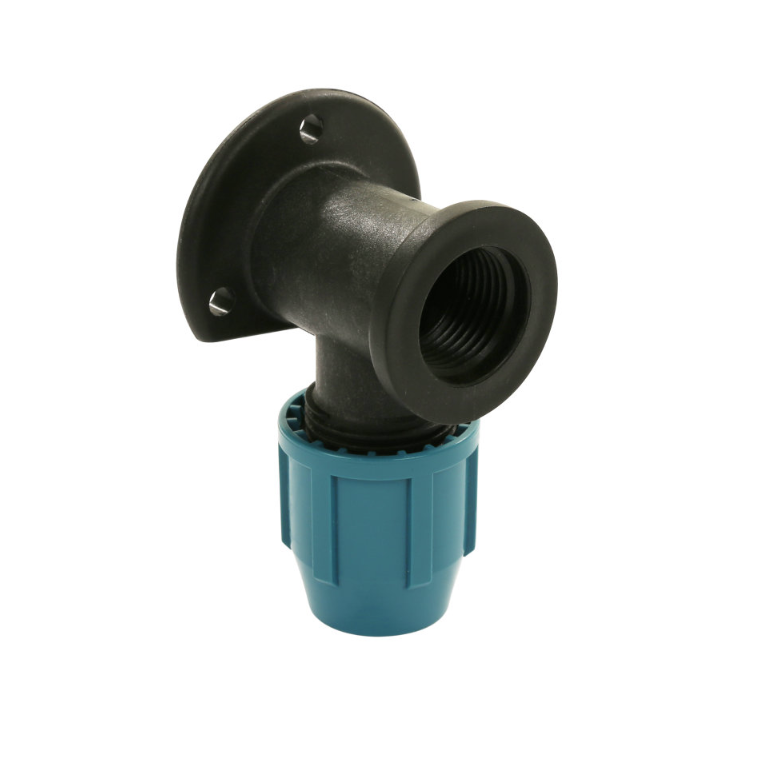810820 UNIFIT ZAVRŠNO KOLJENO,ZIDNI NOSAČ,  90°, PN 10, 16 mm x 1/2"